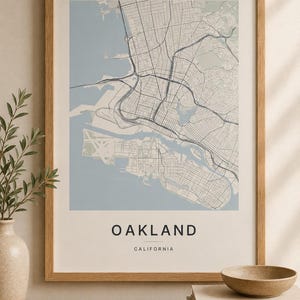 Oakland map wall art — Listing image 04 — detail