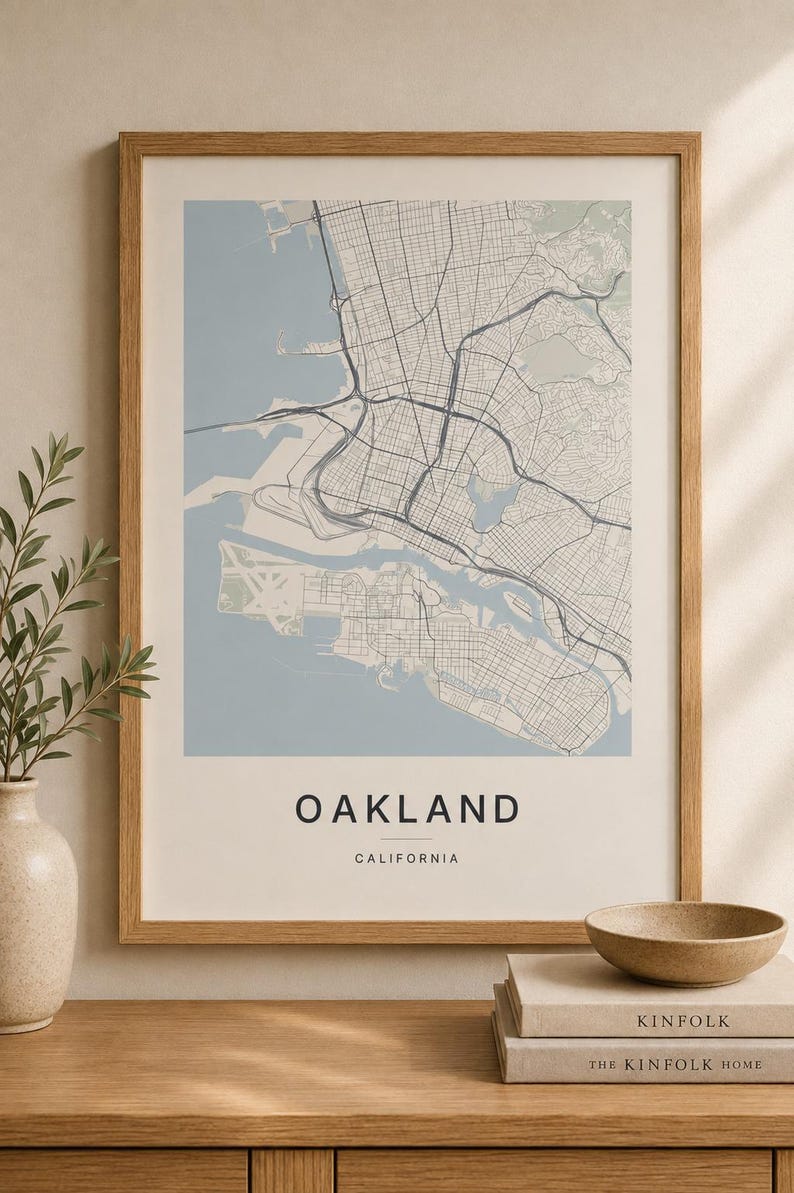 Oakland map wall art — Listing image 04 — detail