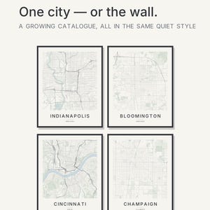 Indianapolis map wall art — Listing image 07 — gallerywall