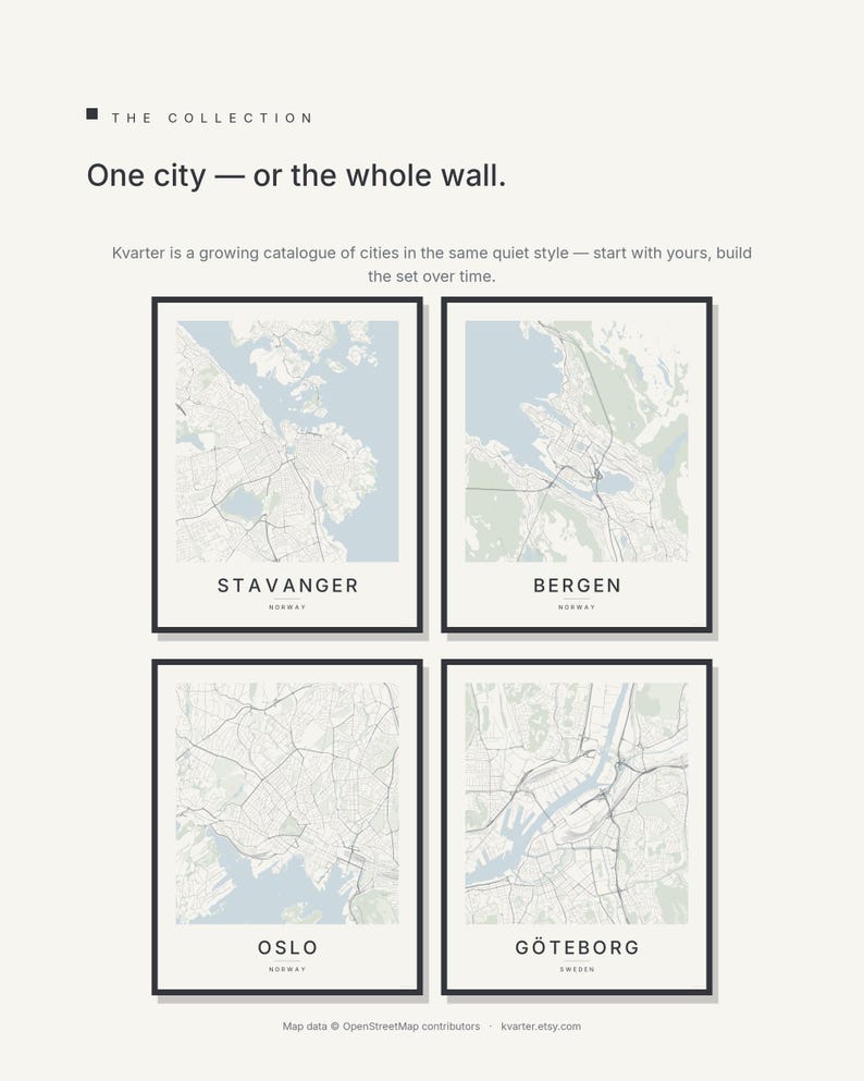 Stavanger map wall art — Listing image 07 — gallerywall