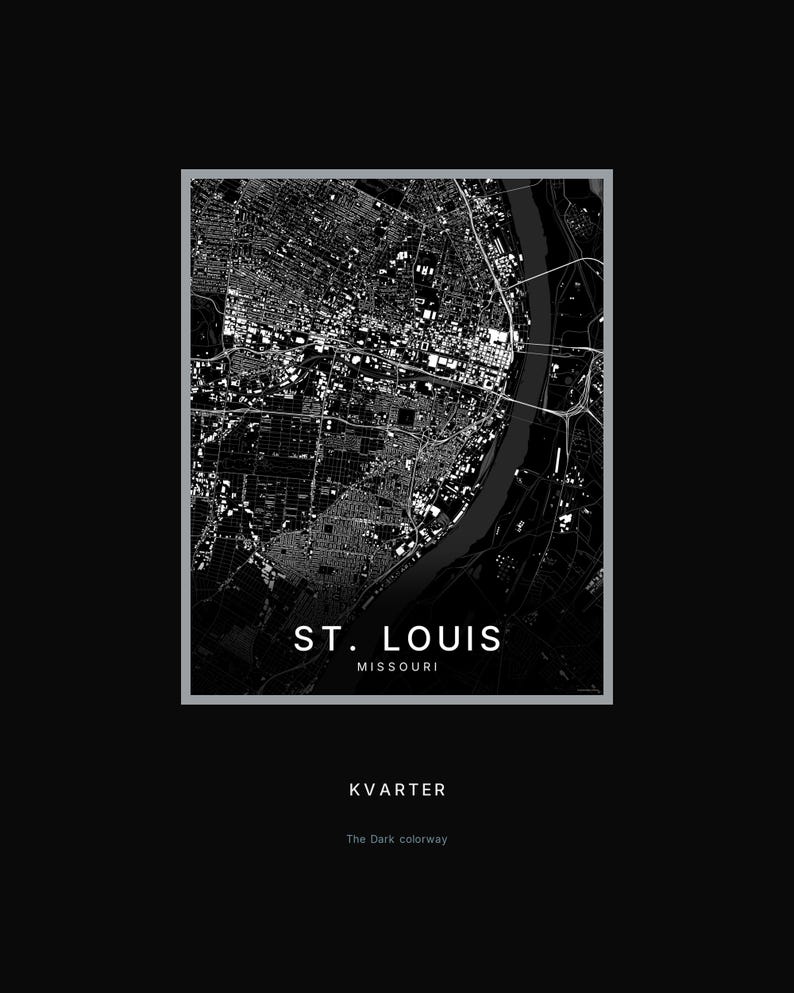 St. Louis map wall art — Listing image 08 — hero dark