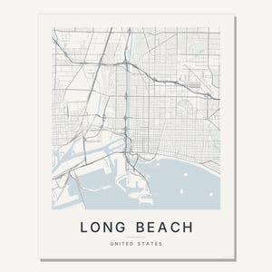 Long Beach map wall art — Listing image 03 — flat