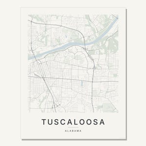 Tuscaloosa map wall art — Listing image 03 — flat