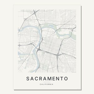 Sacramento map wall art — Listing image 03 — flat
