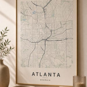 Atlanta map wall art — Listing image 03 — flat