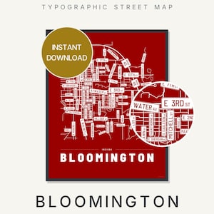 Bloomington map wall art — Listing image 01 — hero