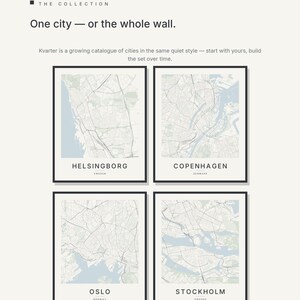 Helsingborg-Stadtplan als Kunstdruck, Wandbild zum Ausdrucken, Digitaler Download, Minimalistisches Stadtplan-Poster, Skandinavische Deko, Einzugsgeschenk Bild 7