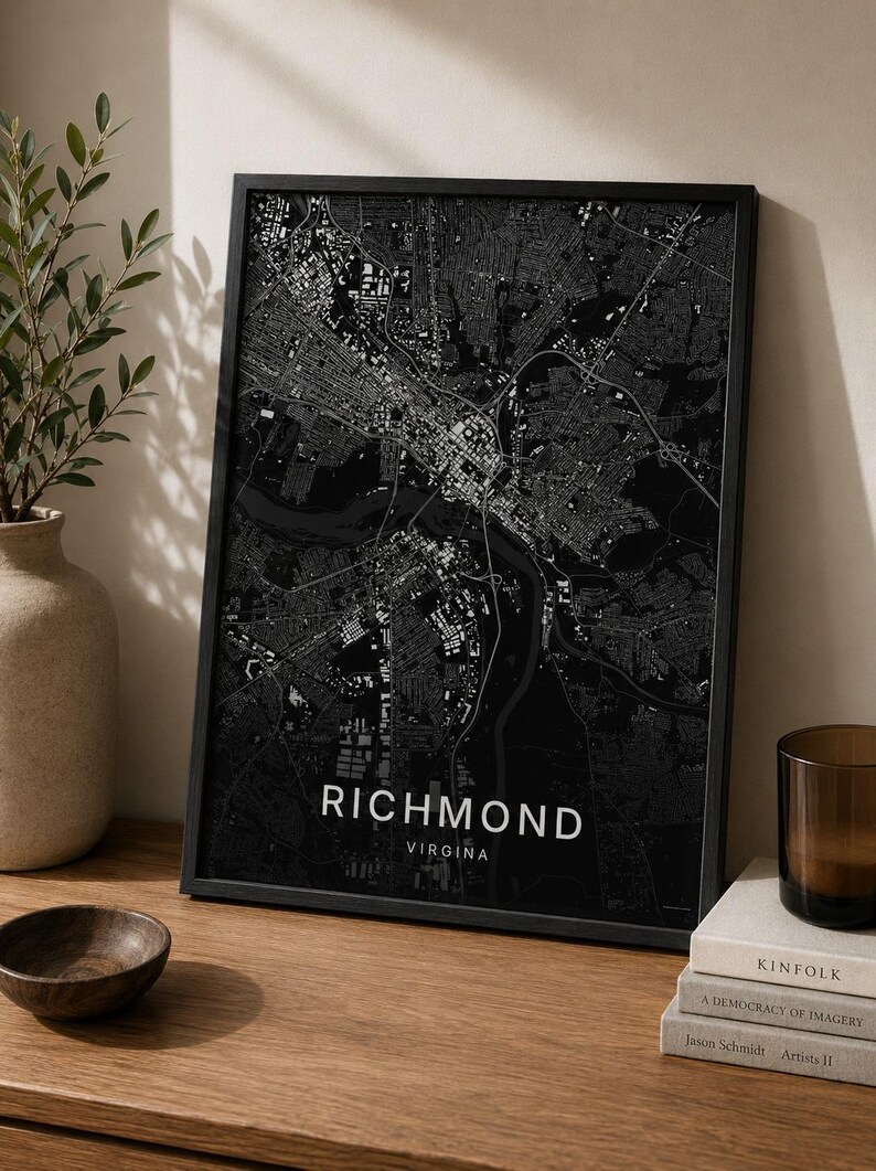 Richmond map wall art — Listing image 04 — detail