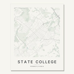 State College map wall art — Listing image 07 — gallerywall