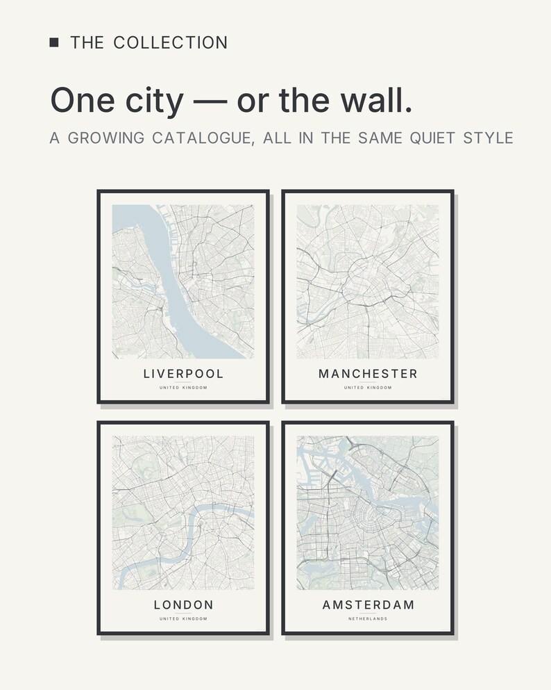 Liverpool map wall art — Listing image 03 — flat