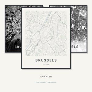 Brussels map wall art — Listing image 01 — hero