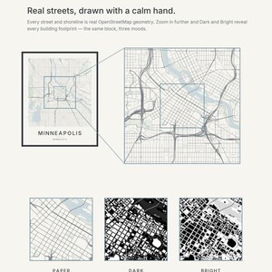 Minneapolis map wall art — Listing image 07 — gallerywall