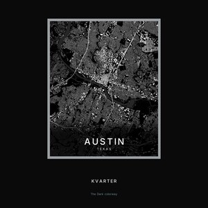 Austin map wall art — Listing image 08 — hero dark