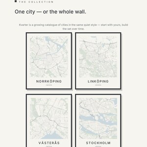 Norrköping map wall art — Listing image 07 — gallerywall