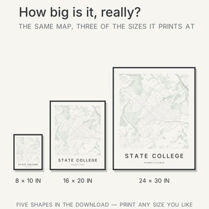 State College map wall art — Listing image 08 — hero dark