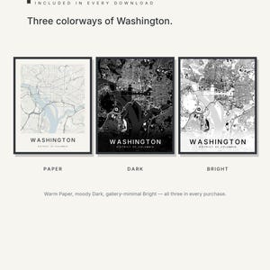 Washington map wall art — Listing image 02 — colorways