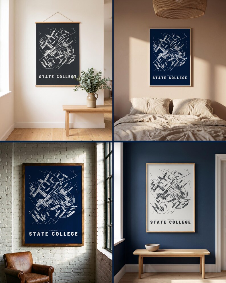 State College map wall art — Listing image 02 — rooms