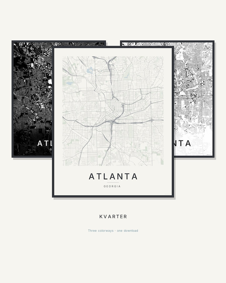 Atlanta map wall art — Listing image 01 — hero