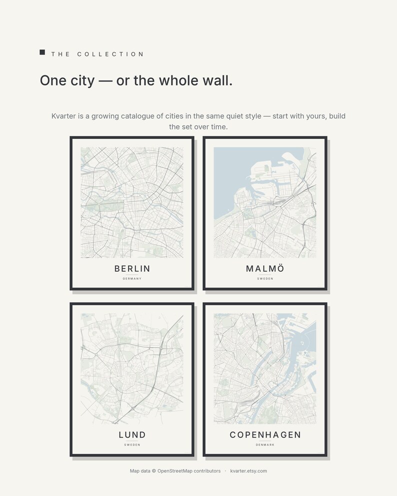 Berlin map wall art — Listing image 07 — gallerywall