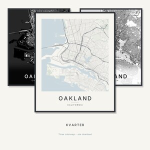 Oakland map wall art — Listing image 01 — hero