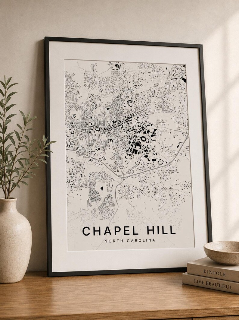 Chapel Hill map wall art — Listing image 07 — gallerywall