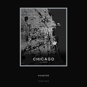 Chicago map wall art — Listing image 08 — hero dark