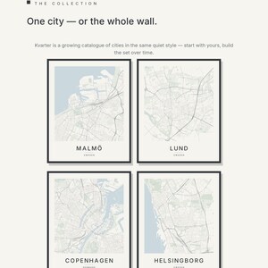 Malmö Map Print, Wall Art, Printable Digital Download, Minimalist City Map, Scandi Poster, Housewarming Gift image 7