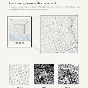 Toronto map wall art — Listing image 04 — detail