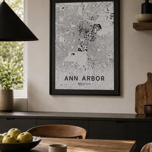 Ann Arbor map wall art — Listing image 05 — whatyouget