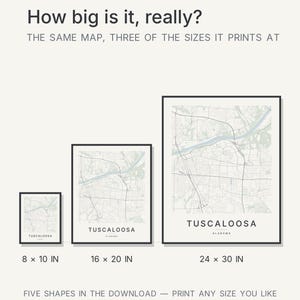 Tuscaloosa map wall art — Listing image 08 — hero dark
