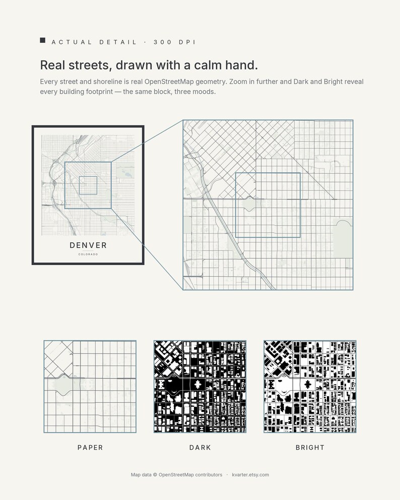 Denver map wall art — Listing image 07 — gallerywall