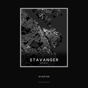 Stavanger map wall art — Listing image 08 — hero dark