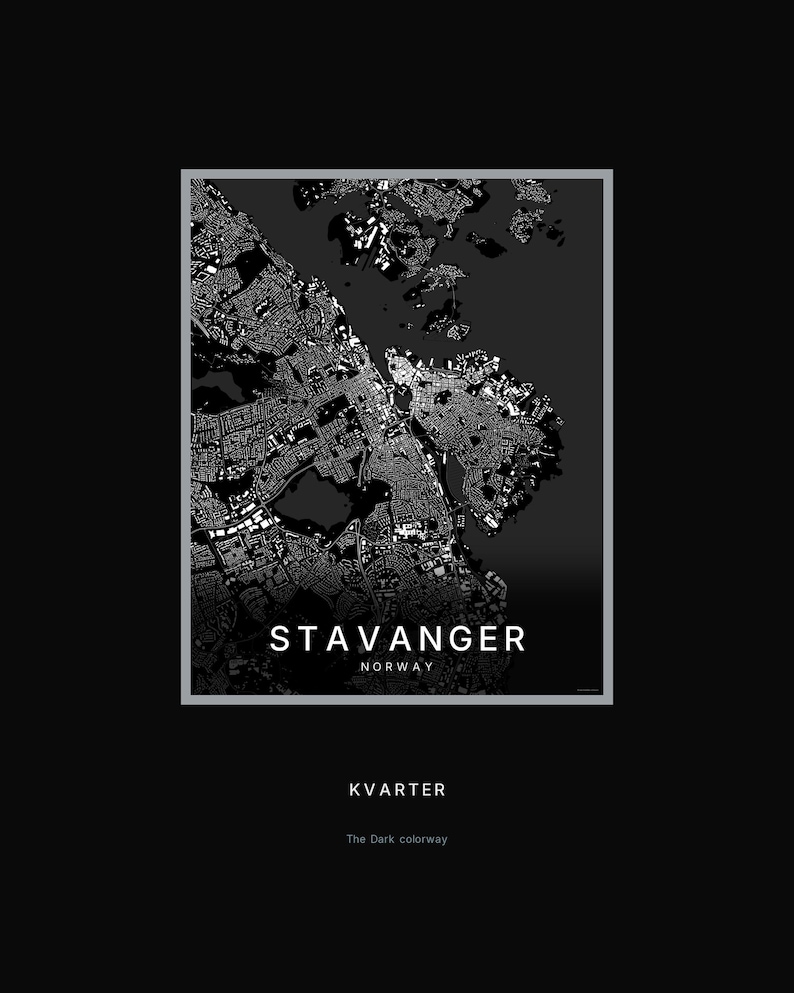 Stavanger map wall art — Listing image 08 — hero dark