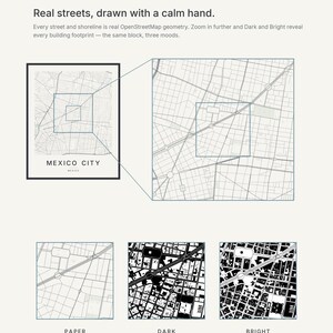 Mexico City map wall art — Listing image 05 — whatyouget