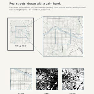 Calgary map wall art — Listing image 04 — detail