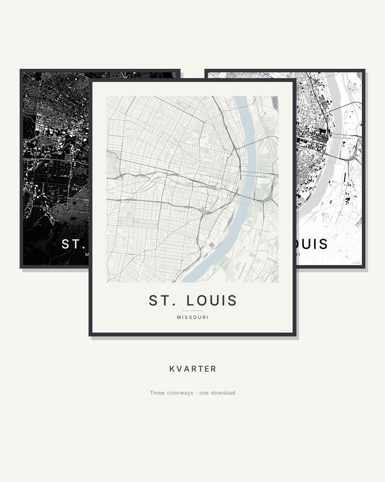 St. Louis map wall art — Listing image 01 — hero