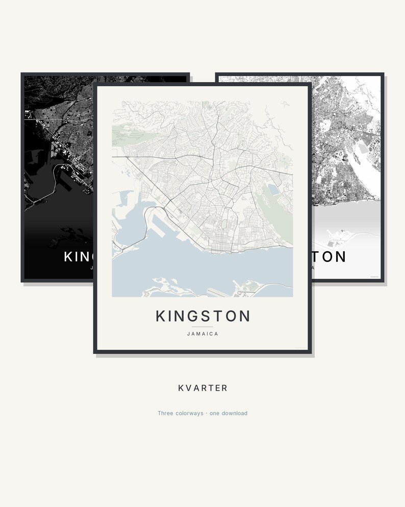 Kingston map wall art — Listing image 01 — hero
