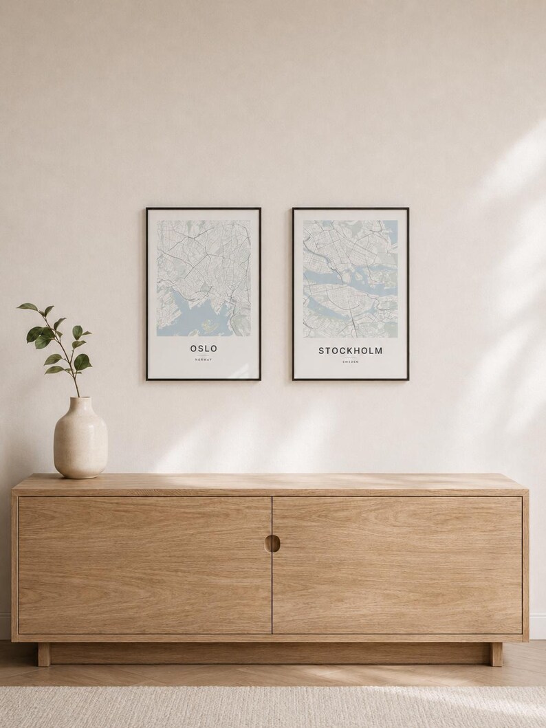 Halmstad Map Print, Wall Art, Printable, Digital Download, Minimalist City Map Poster, Scandi, Housewarming Gift image 8