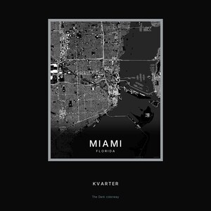 Miami map wall art — Listing image 08 — hero dark