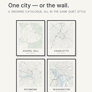 Chapel Hill map wall art — Listing image 03 — flat
