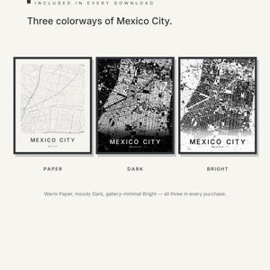 Mexico City map wall art — Listing image 03 — flat