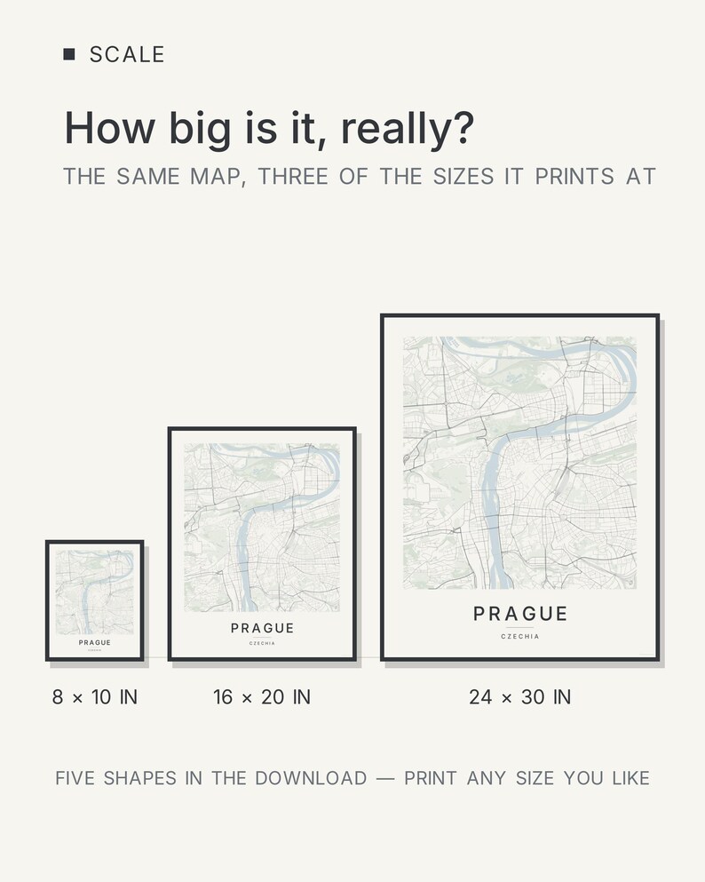 Prague map wall art — Listing image 08 — hero dark