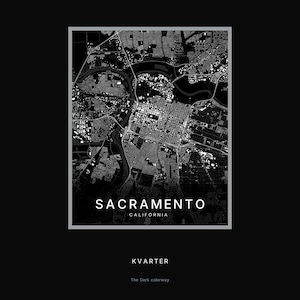 Sacramento map wall art — Listing image 08 — hero dark
