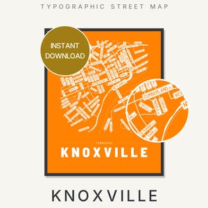 Knoxville map wall art — Listing image 01 — hero