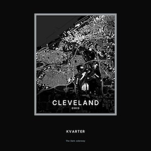 Cleveland map wall art — Listing image 08 — hero dark