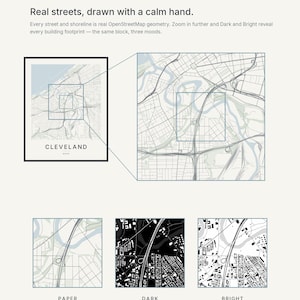 Cleveland map wall art — Listing image 04 — detail
