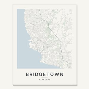 Bridgetown map wall art — Listing image 03 — flat