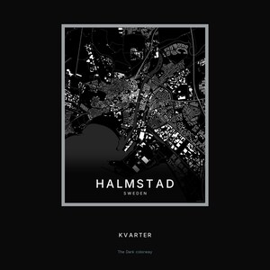 Halmstad Map Print, Wall Art, Printable, Digital Download, Minimalist City Map Poster, Scandi, Housewarming Gift image 9