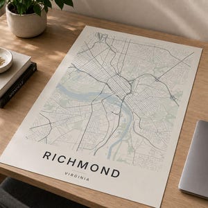 Richmond map wall art — Listing image 03 — flat