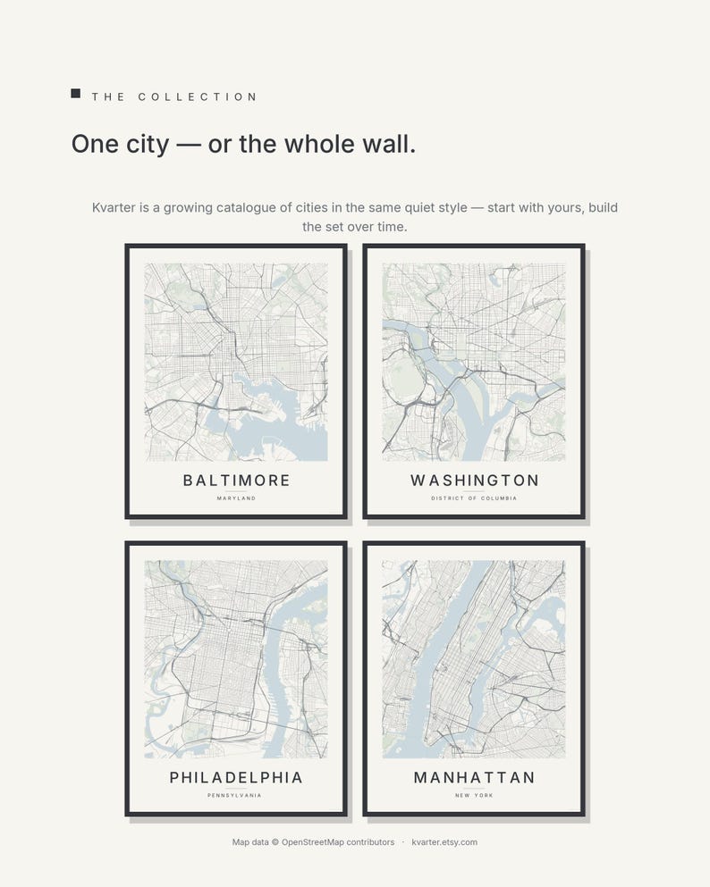Baltimore map wall art — Listing image 07 — gallerywall